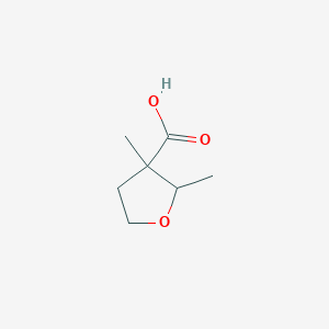 molecular formula C7H12O3 B1379154 2,3-Dimethyloxolane-3-carboxylic acid CAS No. 1461715-64-9