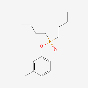 molecular formula C15H25O2P B13791546 Dibutylphosphinic acid m-tolyl ester CAS No. 74038-28-1