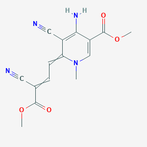 Methyl 4-amino-5-cyano-6-(3-cyano-4-methoxy-4-oxobut-2-enylidene)-1-methylpyridine-3-carboxylate