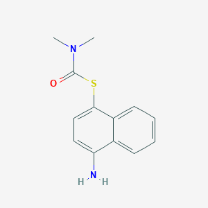 molecular formula C13H14N2OS B1379159 1-[(4-aminonaphthalen-1-yl)sulfanyl]-N,N-dimethylformamide CAS No. 1461706-67-1