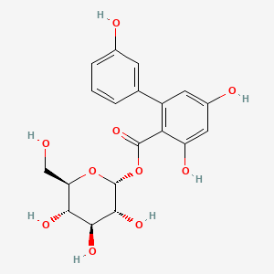 alpha-D-Glucopyranose, 1-(3,3',5-trihydroxy(1,1'-biphenyl)-2-carboxylate)