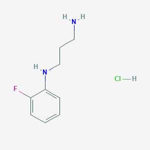 molecular formula C9H14ClFN2 B1379166 N-(3-aminopropyl)-2-fluoroaniline hydrochloride CAS No. 1461714-22-6