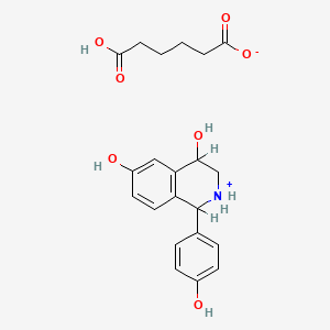 1,2,3,4-Tetrahydro-1-(4-hydroxyphenyl)-4,6-isoquinolinediol hexanedioate