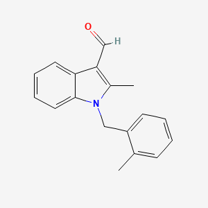 2-methyl-1-[(2-methylphenyl)methyl]indole-3-carbaldehyde