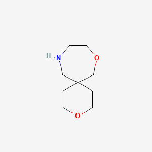molecular formula C9H17NO2 B1379181 3,8-Dioxa-11-azaspiro[5.6]dodecane CAS No. 1646177-44-7