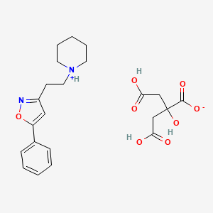 Isoxazole, 5-phenyl-3-(2-piperidinoethyl)-, citrate