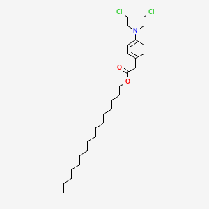 Acetic acid, 2-(N,N-bis(2-chloroethyl)aminophenyl)-, hexadecyl ester