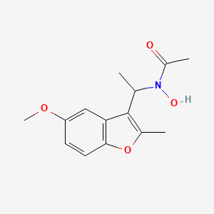 N-hydroxy-N-[1-(5-methoxy-2-methyl-1-benzofuran-3-yl)ethyl]acetamide