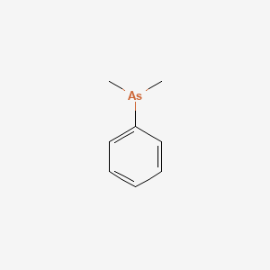 molecular formula C8H11As B13791863 Arsine, dimethylphenyl- CAS No. 696-26-4