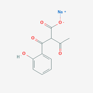 molecular formula C11H9NaO5 B13791873 alpha-Acetyl-2-hydroxy-beta-oxo-benzenepropanoic acid mono sodium salt 