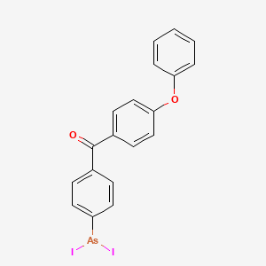 molecular formula C19H13AsI2O2 B13791896 [4-(4-Phenoxybenzoyl)phenyl]arsonous diiodide CAS No. 7356-67-4