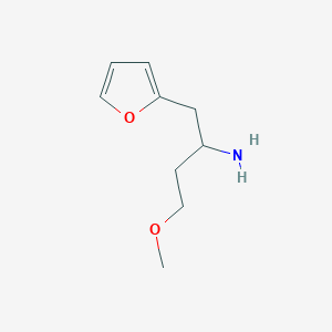 molecular formula C9H15NO2 B1379190 1-(Furan-2-yl)-4-methoxybutan-2-amine CAS No. 1461705-71-4