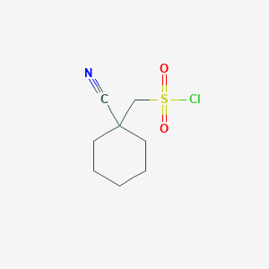 molecular formula C8H12ClNO2S B1379191 (1-Cyanocyclohexyl)methanesulfonyl chloride CAS No. 1461715-46-7
