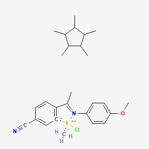 carbanide;chloroiridium(2+);4-[N-(4-methoxyphenyl)-C-methylcarbonimidoyl]benzene-5-ide-1-carbonitrile;1,2,3,4,5-pentamethylcyclopentane