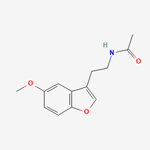 molecular formula C13H15NO3 B13791956 N-(2-(5-methoxybenzofuran-3-yl)ethyl)acetamide CAS No. 27404-35-9