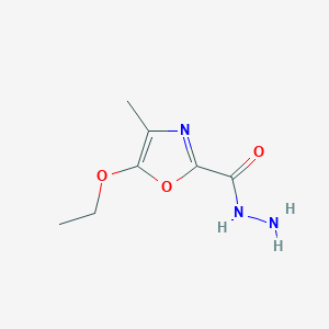 molecular formula C7H11N3O3 B1379197 5-Ethoxy-4-methyl-1,3-oxazole-2-carbohydrazide CAS No. 1461714-58-8
