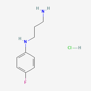 molecular formula C9H14ClFN2 B1379199 N-(3-aminopropyl)-4-fluoroaniline hydrochloride CAS No. 1461715-48-9