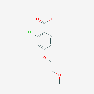 molecular formula C11H13ClO4 B1379205 2-氯-4-(2-甲氧基乙氧基)苯甲酸甲酯 CAS No. 1427080-73-6