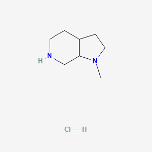 molecular formula C8H17ClN2 B1379209 1-methyl-octahydro-1H-pyrrolo[2,3-c]pyridine hydrochloride CAS No. 1461708-94-0