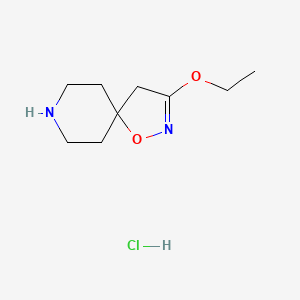 molecular formula C9H17ClN2O2 B1379211 3-Ethoxy-1-oxa-2,8-diazaspiro[4.5]dec-2-ene hydrochloride CAS No. 1461714-76-0