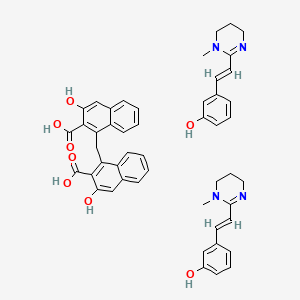 (E)-3-(2-(1-methyl-1,4,5,6-tetrahydropyrimidin-2-yl)vinyl)phenol hemi(1,1'-methylenebis(3-hydroxy-2-naphthoate))