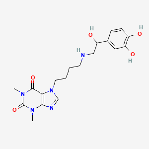 Theophylline, 7-(4-((2-(3,4-dihydroxyphenyl)-2-hydroxyethyl)amino)butyl)-