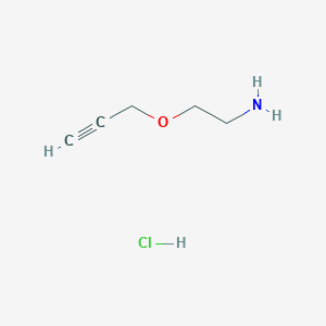 molecular formula C5H10ClNO B1379231 2-(炔丙-2-炔-1-氧基)乙-1-胺盐酸盐 CAS No. 1383604-96-3