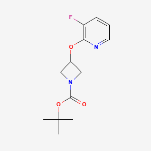 molecular formula C13H17FN2O3 B1379233 叔丁基 3-[(3-氟吡啶-2-基)氧基]氮杂环丁-1-羧酸酯 CAS No. 1461706-92-2