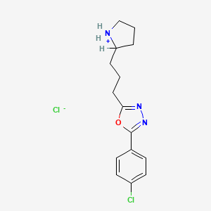 3-(p-Chlorophenyl)-5-(3-(1-pyrrolidinyl)propyl)-1,2,4-oxadiazole hydrochloride