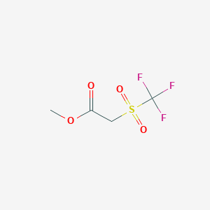 molecular formula C4H5F3O4S B1379239 Methyl 2-trifluoromethanesulfonylacetate CAS No. 54049-36-4