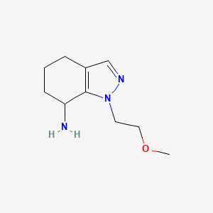 molecular formula C10H17N3O B1379244 1-(2-甲氧基乙基)-4,5,6,7-四氢-1H-吲唑-7-胺 CAS No. 1461706-85-3