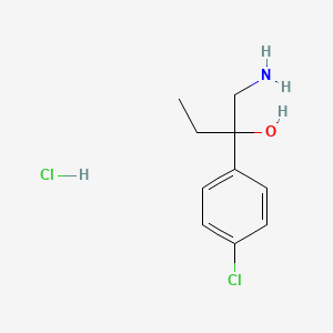 molecular formula C10H15Cl2NO B1379246 1-Amino-2-(4-chlorophenyl)butan-2-ol hydrochloride CAS No. 1461714-02-2