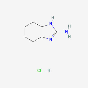 molecular formula C7H14ClN3 B1379252 3a,4,5,6,7,7a-六氢-1H-1,3-苯并二唑-2-胺盐酸盐 CAS No. 91928-97-1