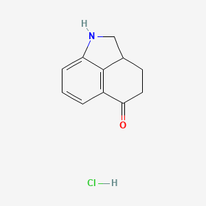 molecular formula C11H12ClNO B1379255 2,2a,3,4-四氢-1H-苯并[cd]吲哚-5-酮；盐酸盐 CAS No. 1087737-80-1