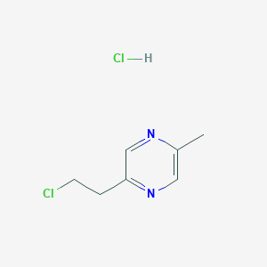 molecular formula C7H10Cl2N2 B1379256 2-(2-Chloroethyl)-5-methylpyrazine hydrochloride CAS No. 1461714-68-0