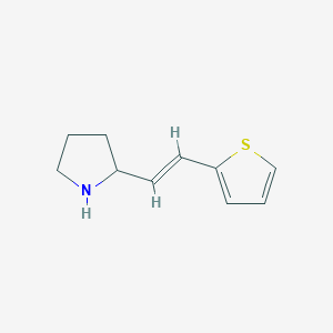 molecular formula C10H13NS B1379258 2-[2-(噻吩-2-基)乙烯基]吡咯烷 CAS No. 1461726-90-8
