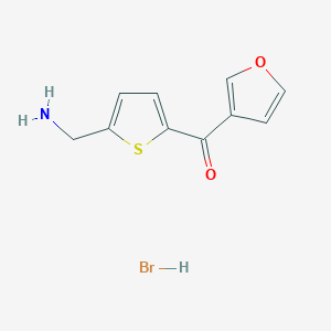 molecular formula C10H10BrNO2S B1379261 [5-(Aminomethyl)-2-thienyl](3-furyl)methanone hydrobromide CAS No. 1824608-01-6