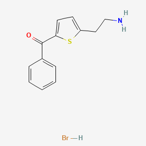 molecular formula C13H14BrNOS B1379262 [5-(2-氨基乙基)-2-噻吩基](苯基)甲酮氢溴酸盐 CAS No. 1823787-24-1