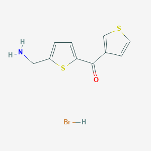 molecular formula C10H10BrNOS2 B1379264 [5-(氨甲基)-2-噻吩基](3-噻吩基)甲酮氢溴酸盐 CAS No. 1822668-20-1