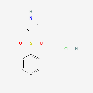 molecular formula C9H12ClNO2S B1379265 盐酸3-(苯磺酰基)氮杂环丁烷 CAS No. 1820741-25-0