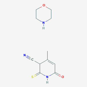 molecular formula C11H15N3O2S B1379277 4-Methyl-6-oxo-2-sulfanyl-1,6-dihydropyridine-3-carbonitrile, morpholine CAS No. 93300-80-2