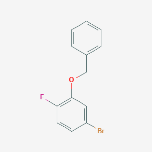 molecular formula C13H10BrFO B1379278 2-(Benzyloxy)-4-bromo-1-fluorobenzene CAS No. 1036724-54-5