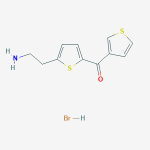 molecular formula C11H12BrNOS2 B1379279 [5-(2-Aminoethyl)-2-thienyl](3-thienyl)methanone hydrobromide CAS No. 1822780-54-0