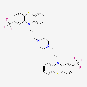 molecular formula C36H34F6N4S2 B1379284 10,10'-(Piperazine-1,4-diylbis(propane-3,1-diyl))bis(2-(trifluoromethyl)-10H-phenothiazine) CAS No. 2376-89-8