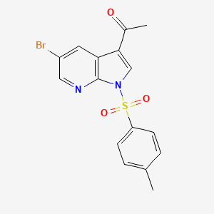 molecular formula C16H13BrN2O3S B1379286 1-(5-Bromo-1-tosyl-1H-pyrrolo[2,3-b]pyridin-3-yl)ethanone CAS No. 1052633-38-1