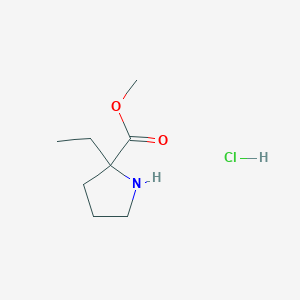 molecular formula C8H16ClNO2 B1379289 Chlorhydrate de 2-éthyl-2-pyrrolidinecarboxylate de méthyle CAS No. 1065334-12-4