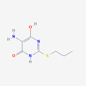 molecular formula C7H11N3O2S B1379297 5-Amino-2-(propylthio)pyrimidine-4,6-diol CAS No. 1482484-92-3