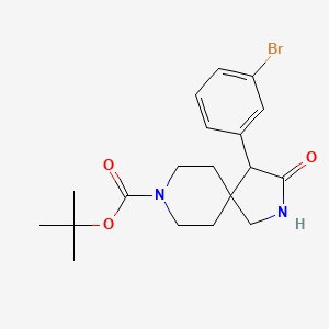molecular formula C19H25BrN2O3 B1379298 Tert-butyl 4-(3-bromophenyl)-3-oxo-2,8-diazaspiro[4.5]decane-8-carboxylate CAS No. 1375303-50-6