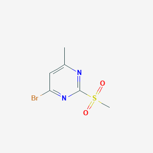 molecular formula C6H7BrN2O2S B1379301 4-Bromo-6-methyl-2-(methylsulfonyl)pyrimidine CAS No. 1823552-17-5