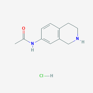 molecular formula C11H15ClN2O B1379302 N-(1,2,3,4-四氢异喹啉-7-基)乙酰胺盐酸盐 CAS No. 220247-89-2